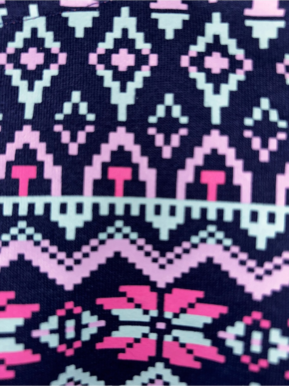 Vineyard Vines Navy and Pink Fair Isle Quarter-Zip - Picture 9 of 9